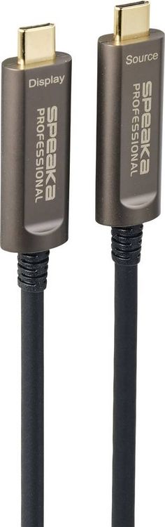 Produktbild: SpeaKa Professional USB-C&reg; Anschlusskabel USB-C&reg; Stecker, USB-C&reg; Stecker 10.00 m Schwarz SP-9505620 TPE-Mantel USB-C&reg;-Displaykabel