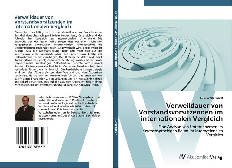 Produktbild: Verweildauer von Vorstandsvorsitzenden im internationalen Vergleich