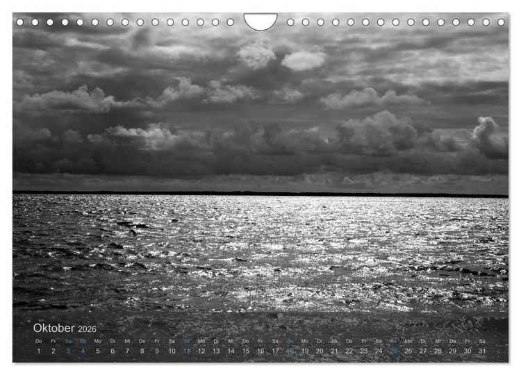Produktbild: Seest&uuml;cke. Schwarzwei&szlig;e Nordseeimpressionen 2026 (Wandkalender 2026 DIN A4 quer), CALVENDO Monatskalender