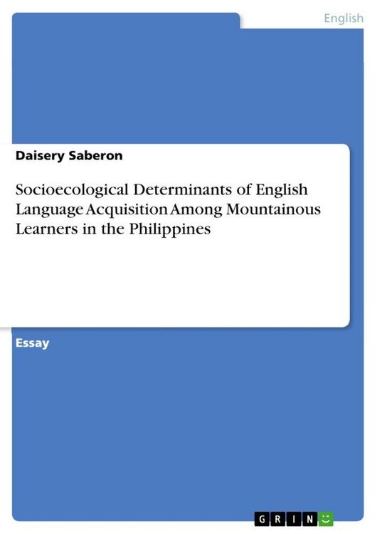 Produktbild: Socioecological Determinants of English Language Acquisition Among Mountainous Learners in the Philippines