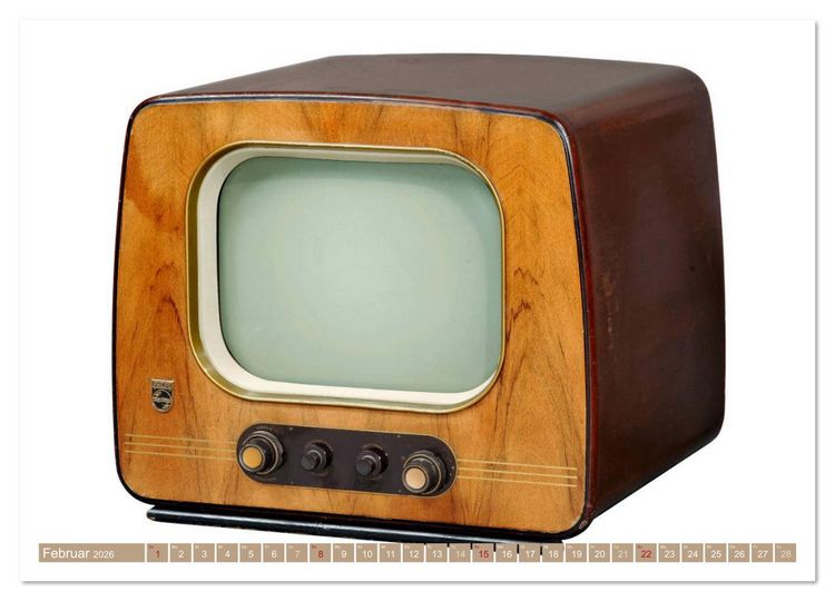 Produktbild: Fernseher der 1950er bis 70er Jahre: In die R&ouml;hre geguckt (hochwertiger Premium Wandkalender 2026 DIN A2 quer), Kunstdruck in Hochglanz