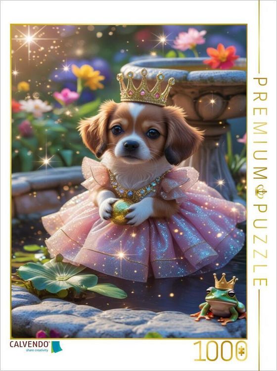 Produktbild: CALVENDO Puzzle Die Froschk&ouml;nig-Prinzessin | 1000 Teile Lege-Gr&ouml;&szlig;e 64x48cm Foto-Puzzle f&uuml;r gl&uuml;ckliche Stunden