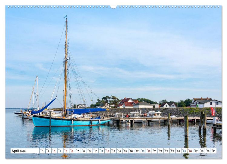 Produktbild: Schiff und Segel - HIDDENSEE (Wandkalender 2026 DIN A2 quer), CALVENDO Monatskalender