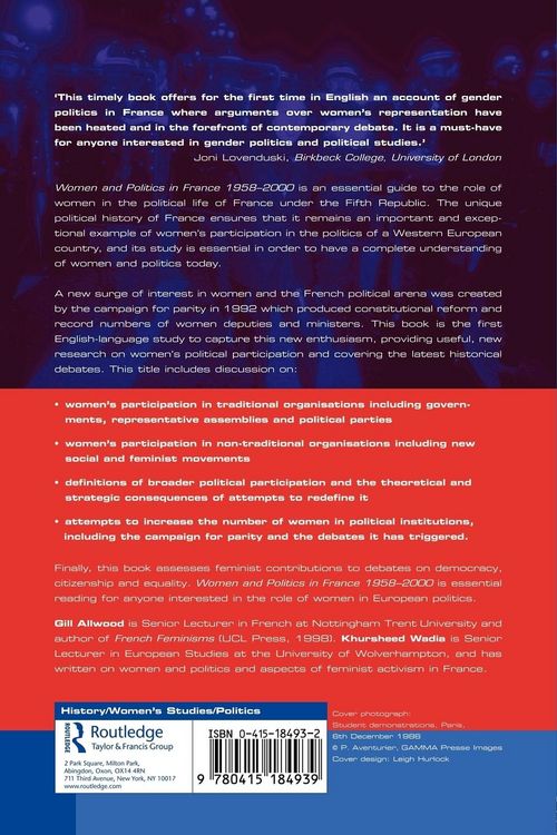 Produktbild: Women and Politics in France 1958-2000