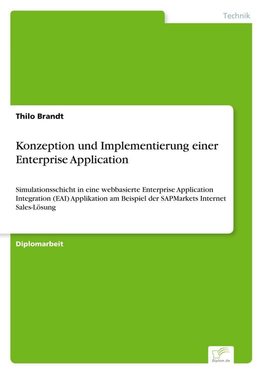 Produktbild: Konzeption und Implementierung einer Enterprise Application