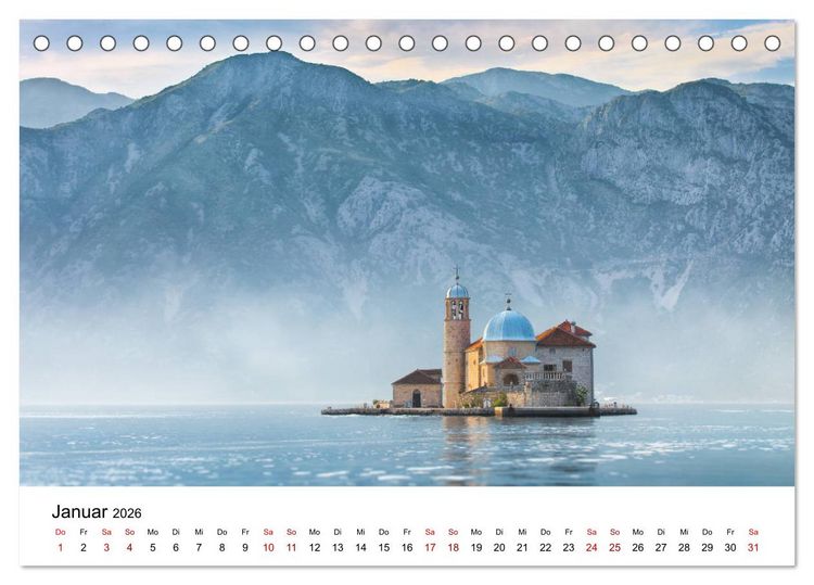 Produktbild: Montenegro - Land der schwarzen Berge (Tischkalender 2026 DIN A5 quer), CALVENDO Monatskalender
