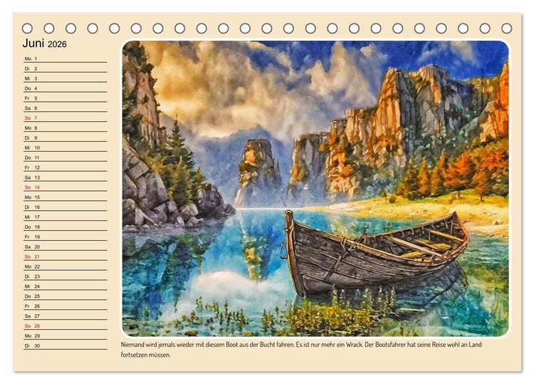 Produktbild: Orte einer M&auml;rchenwelt (Tischkalender 2026 DIN A5 quer), CALVENDO Monatskalender