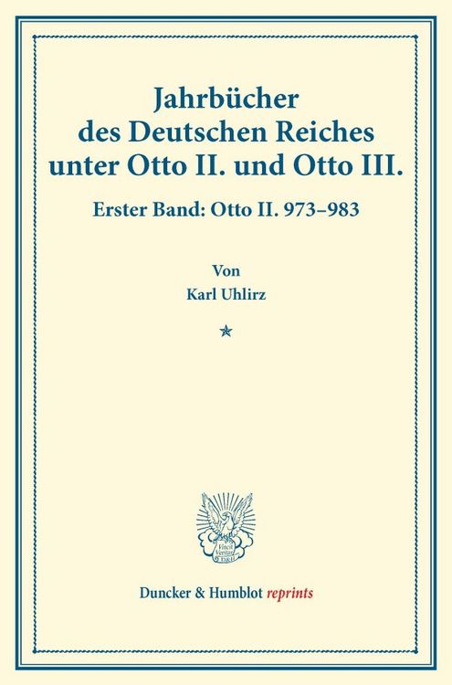 Produktbild: Jahrb&uuml;cher des Deutschen Reiches unter Otto II. und Otto III.