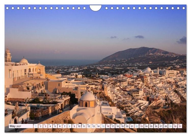 Produktbild: Santorini Island in the Light of the Aegean (Wall Calendar 2027 DIN A4 landscape), CALVENDO 12 Month Wall Calendar