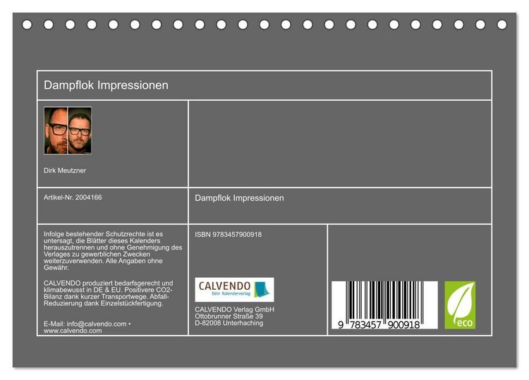 Produktbild: Dampflok Impressionen (Tischkalender 2026 DIN A5 quer), CALVENDO Monatskalender