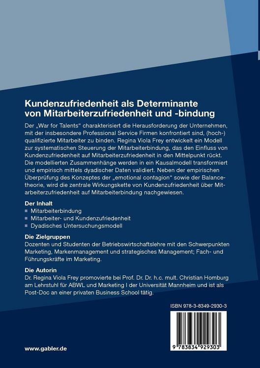 Produktbild: Kundenzufriedenheit als Determinante von Mitarbeiterzufriedenheit und -bindung