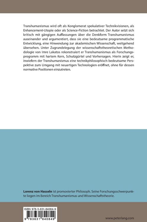 Produktbild: Technologischer Wandel als Transformation des Menschen