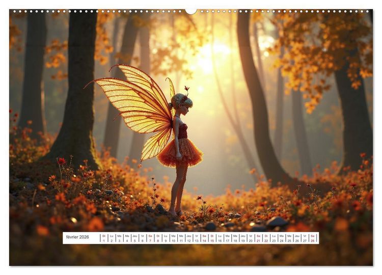 Produktbild: Le grand voyage au pays des f&eacute;es (Calendrier mural 2026 DIN A2 vertical) calendrier de bureau