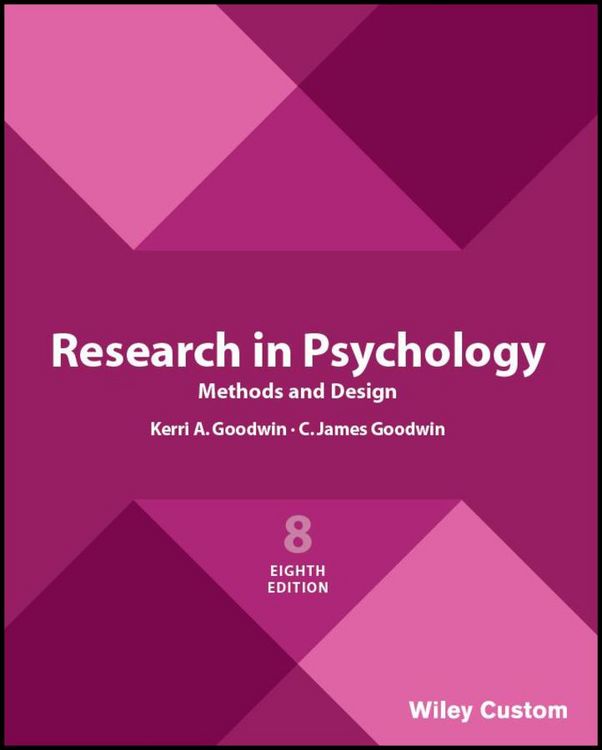 Produktbild: Research in Psychology Methods and Design, 8e Custom Edition