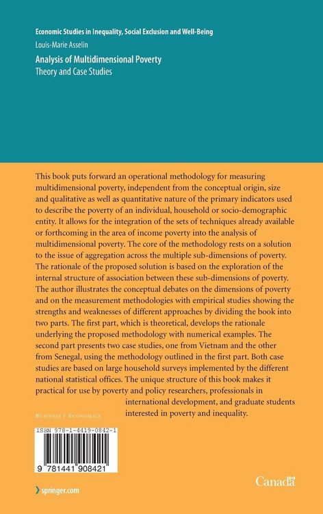 Produktbild: Analysis of Multidimensional Poverty