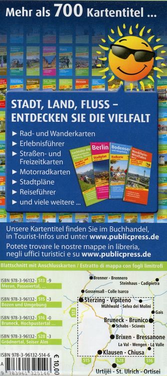 Produktbild: Brixen/Bressanone, Bassa Pusteria Wander/Radkarte