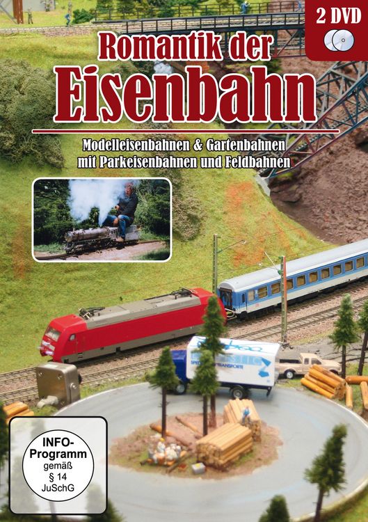Produktbild: Romantik der Eisenbahn - Modelleisenbahnen & Gartenbahnen mit Parkeisenbahnen und Feldbahnen [2 DVDs]