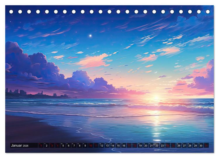 Produktbild: Inspirierende Str&auml;nde (Tischkalender 2026 DIN A5 quer), CALVENDO Monatskalender