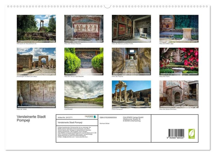 Produktbild: Versteinerte Stadt Pompeji (hochwertiger Premium Wandkalender 2027 DIN A2 quer), Kunstdruck in Hochglanz