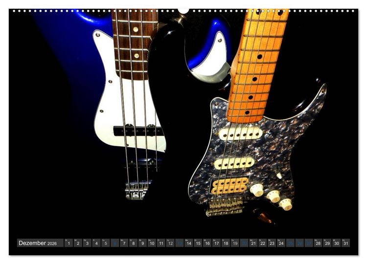 Produktbild: Gitarren Snapshots (hochwertiger Premium Wandkalender 2026 DIN A2 quer), Kunstdruck in Hochglanz