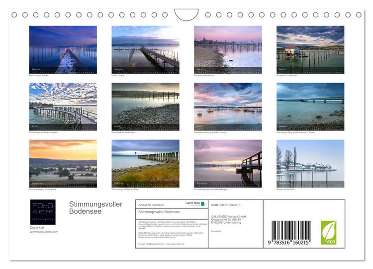 Produktbild: Stimmungsvoller Bodensee (Wandkalender 2026 DIN A4 quer), CALVENDO Monatskalender