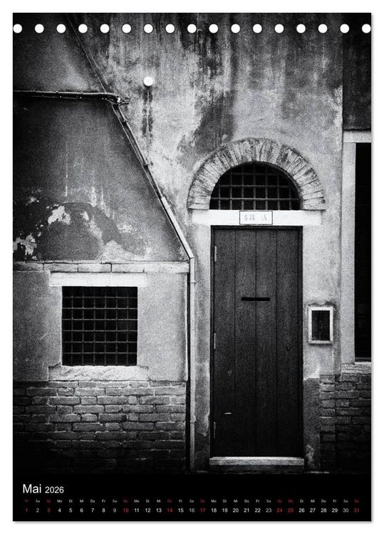 Produktbild: Venice Noir - Das etwas andere Venedig (Tischkalender 2026 DIN A5 hoch), CALVENDO Monatskalender