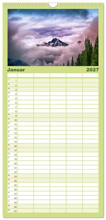 Produktbild: Familienplaner 2027 - Alaska und Kanada mit 5 Spalten (Wandkalender, 21 x 45 cm) CALVENDO