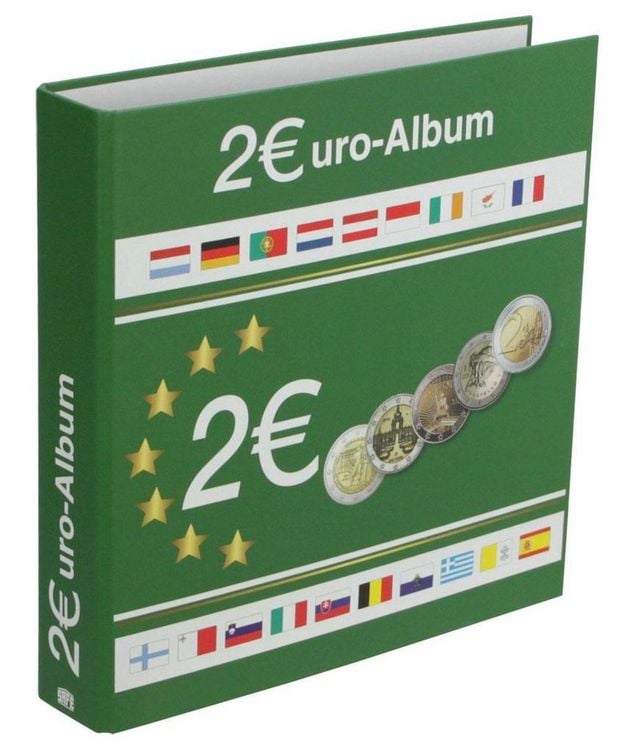 Produktbild: M&uuml;nzensammelalbum f&uuml;r alle 2 Eurom&uuml;nzen. F&uuml;r 80 M&uuml;nzen