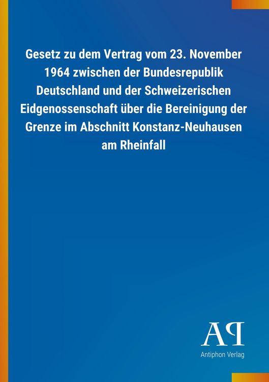 Produktbild: Gesetz zu dem Vertrag vom 23. November 1964 zwischen der Bun
