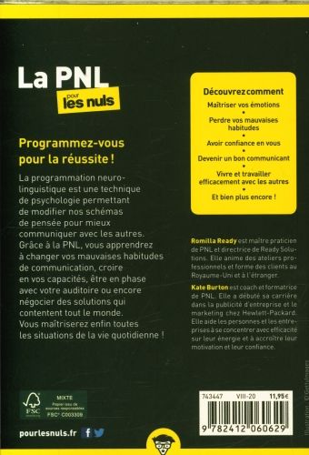 Produktbild: La PNL, programmation neuro-linguistique, pour les nuls