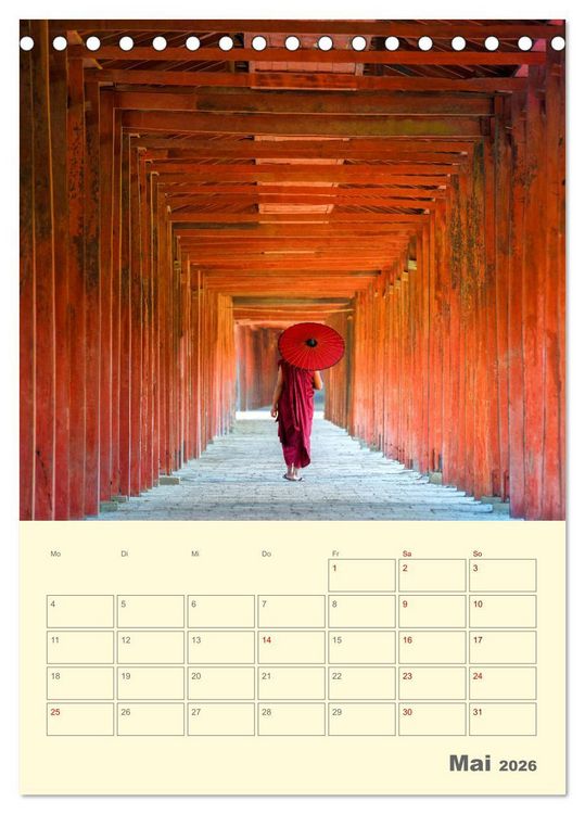Produktbild: S&Uuml;DOSTASIEN - Mein URLAUBSPLANER (Tischkalender 2026 DIN A5 hoch), CALVENDO Monatskalender