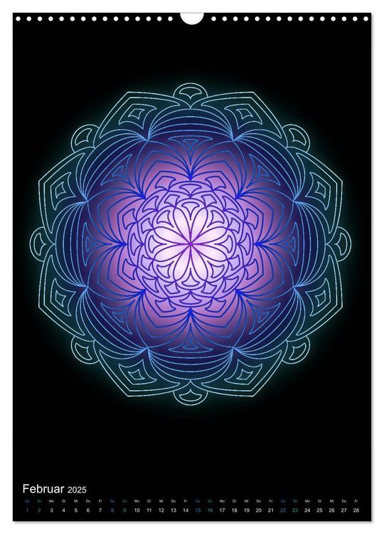 MandalaKalender 2025 (Wandkalender 2025 DIN A3 hoch), CALVENDO Monatskalender Wandkalender