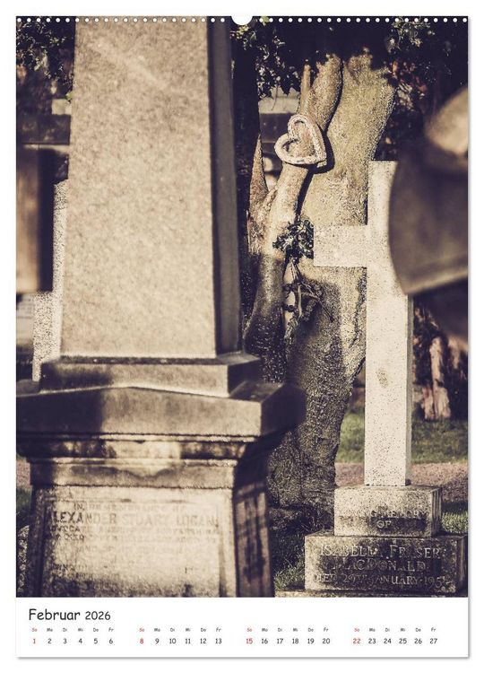 Produktbild: Dean Cemetery - Historischer Friedhof Edinburgh (hochwertiger Premium Wandkalender 2026 DIN A2 hoch), Kunstdruck in Hochglanz