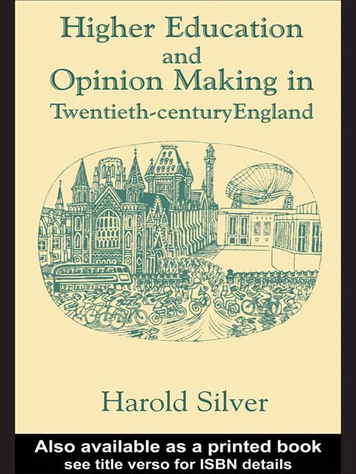 Produktbild: Higher Education and Policy-making in Twentieth-century England
