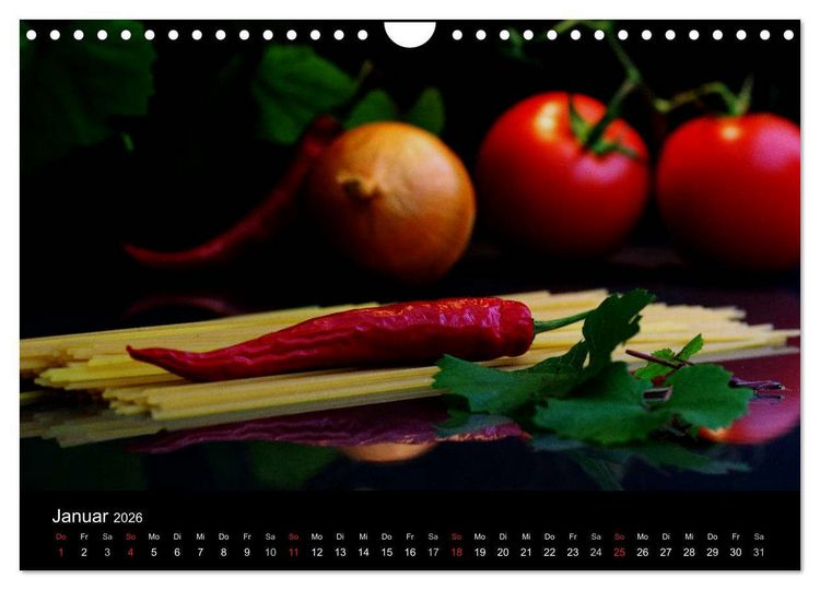 Produktbild: Pasta Kreationen (Wandkalender 2026 DIN A4 quer), CALVENDO Monatskalender