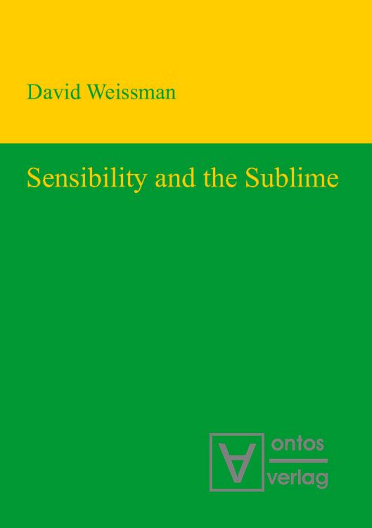 Produktbild: Weissman, D: Sensibility and the Sublime