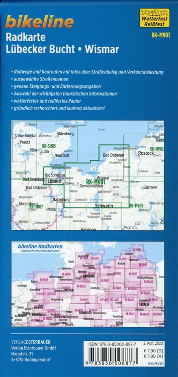 Produktbild: Radkarte L&uuml;becker Bucht, Wismar (RK-MV01)