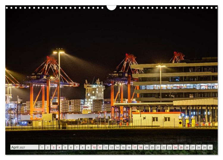 Produktbild: JadeWeserPort Wilhelmshaven &ndash; Maritime Perspektiven am Containerhafen (Wandkalender 2027 DIN A3 quer), CALVENDO Monatskalender
