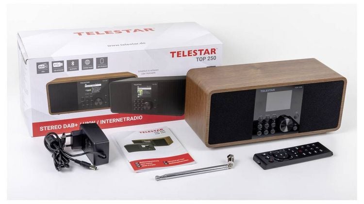 Produktbild: Telestar TOP 250 Holz Internet Kofferradio DAB+, Internet, UKW WLAN, USB, UKW, Internetradio, DAB+, Bluetooth&reg; Holz