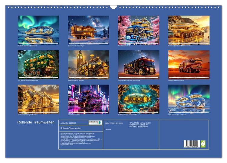 Produktbild: Rollende Traumwelten (Wandkalender 2027 DIN A2 quer), CALVENDO Monatskalender