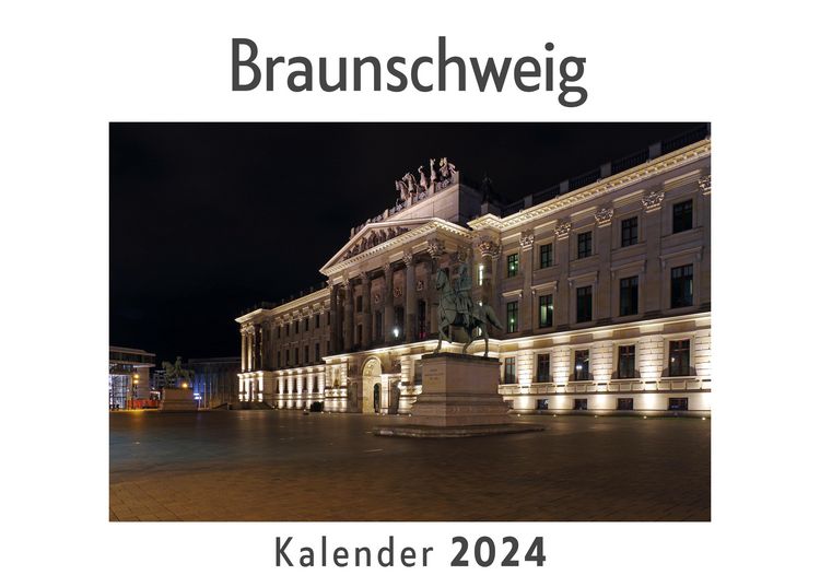 Produktbild: Braunschweig (Wandkalender 2024, Kalender DIN A4 quer, Monatskalender im Querformat mit Kalendarium, Das perfekte Geschenk)