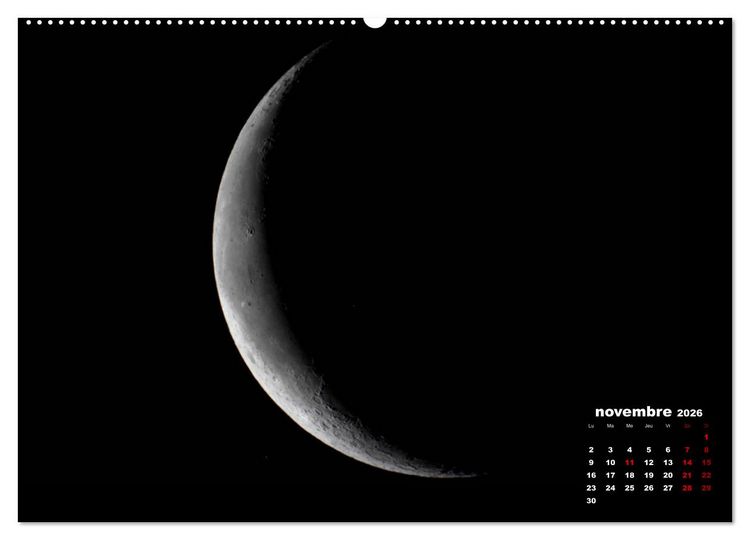 Produktbild: Phases de la lune (Calendrier mural 2026 DIN A2 vertical) calendrier de bureau