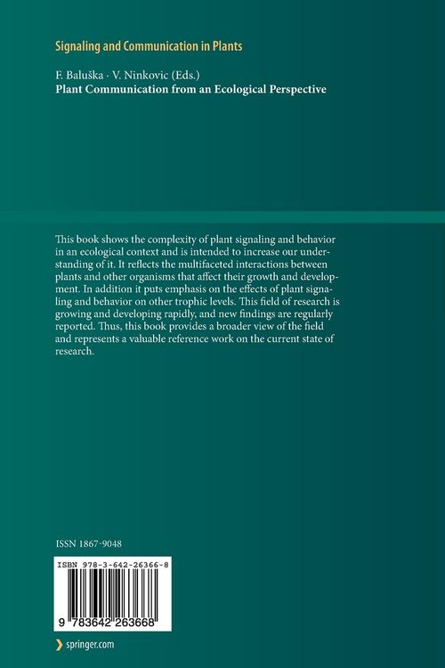 Produktbild: Plant Communication from an Ecological Perspective