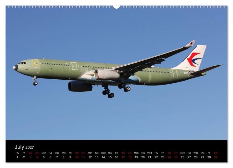 Produktbild: Widebody Jets (High Quality Premium Wall Calendar 2027 DIN A2 landscape),CALVENDO 12 Month Wall Calendar