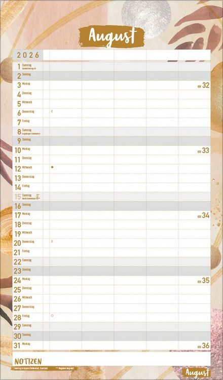 Produktbild: Familienplaner Metallic Glam 2026