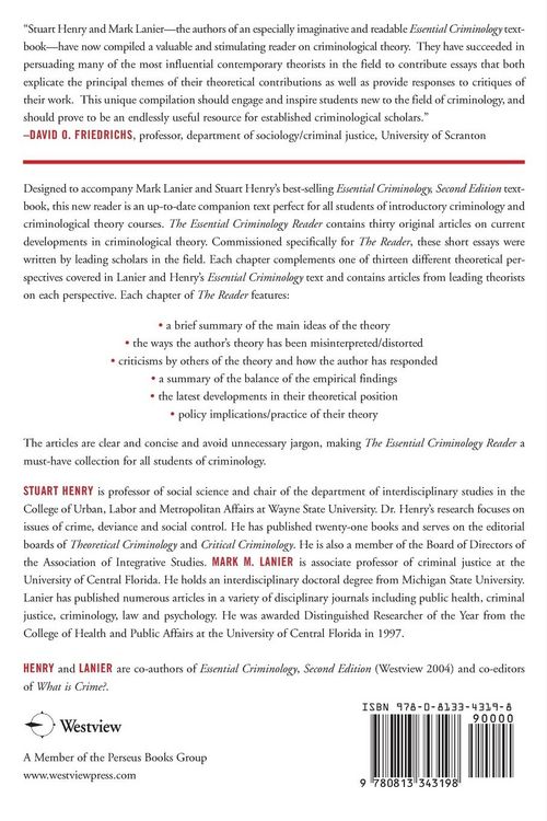 Produktbild: The Essential Criminology Reader