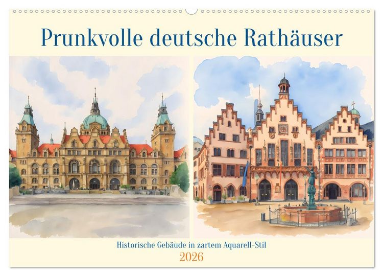 Produktbild: Prunkvolle deutsche Rath&auml;user (Wandkalender 2026 DIN A2 quer), CALVENDO Monatskalender