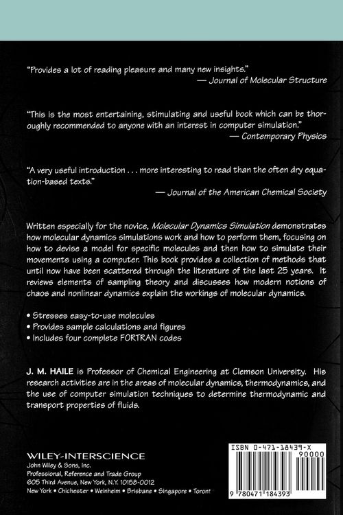 Produktbild: Molecular Dynamics Simulation: Elementary Methods