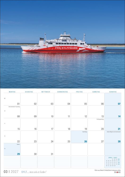 Produktbild: Sylt &hellip; wie ich es liebe Kalender 2027