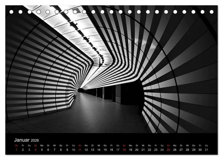 Produktbild: Black-Schwarz-Noir 2026 (Tischkalender 2026 DIN A5 quer), CALVENDO Monatskalender